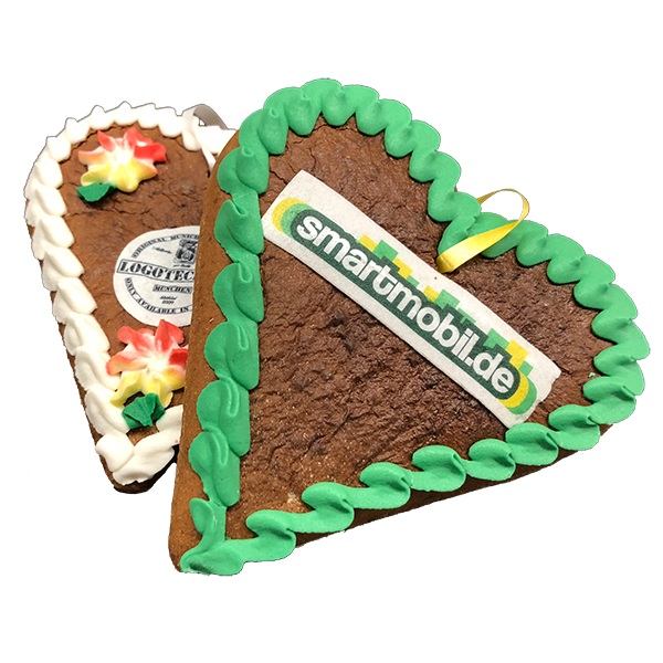 Lebkuchenherzen mit Logo